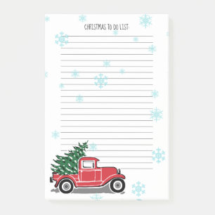 Post-it® Camion vintage de Noël pour faire la liste
