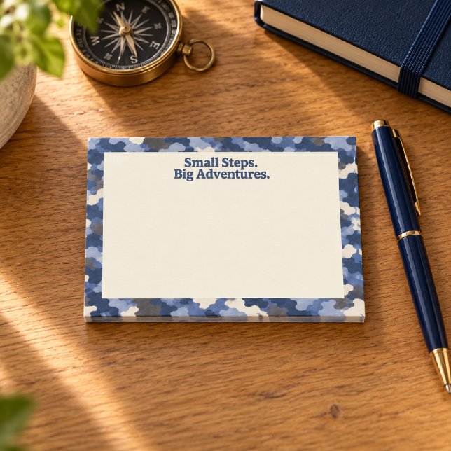 Post-it® Camo Bleu Petits Pas Grandes Aventures (Créateur téléchargé)