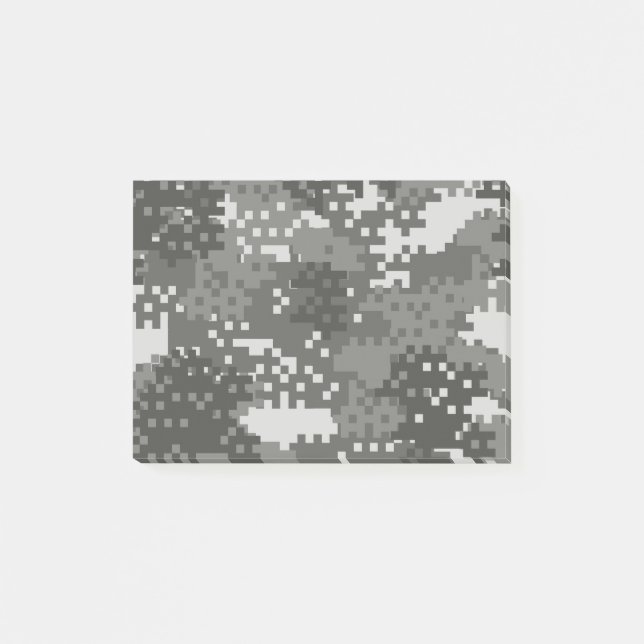 Post-it® Camouflage urbain gris et blanc de pixel (Devant)
