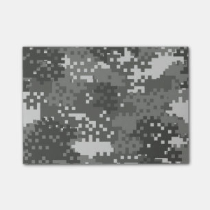 Post-it® Camouflage urbain gris et blanc de pixel