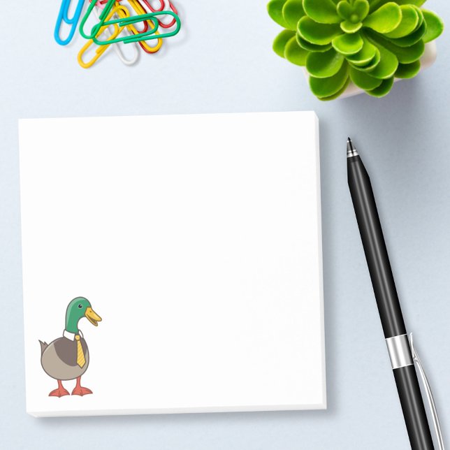 Post-it® Canard colvert de dessin animé mignon avec une cra (Créateur téléchargé)