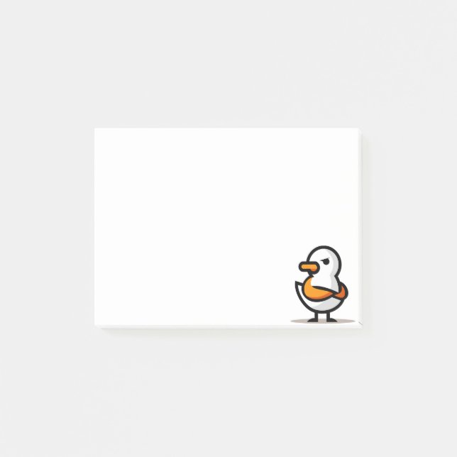 Post-it® Canard Grincheux Masque de Dessin Animé Minimalist (Devant)