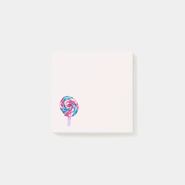 Post-it® Candy lollipop aquarelle art sucré (Devant)