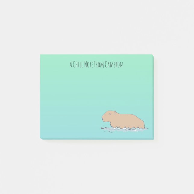 Post-it® Capybara Cute Wildlife Zoo animal (Devant)