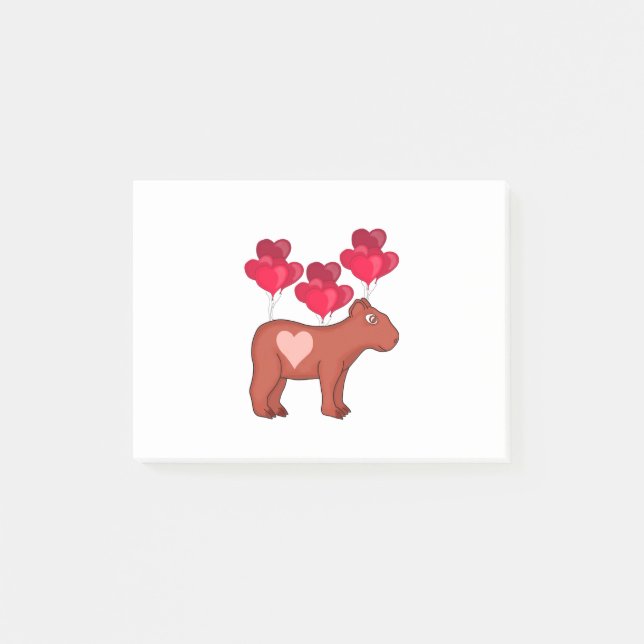 Post-it® Capybara Hearts Love (Devant)