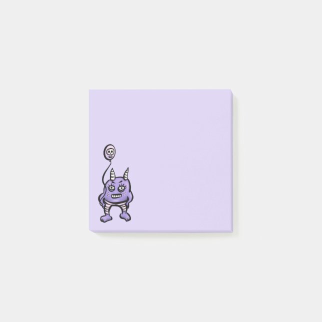 Post-it® Caractère d'horreur mignon démon violet (Devant)