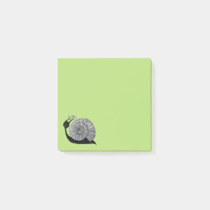 Post-it® Caractère mignon d'escargot de bande dessinée avec