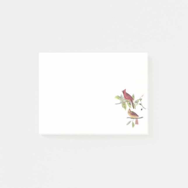 Post-it® Cardinal du nord par Audubon (Devant)