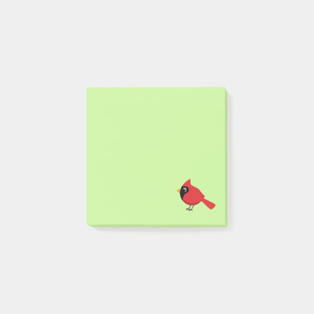 Post-it® Cardinal Rouge Cardinal Cardinal aux Fleurs (Devant)