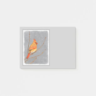 Post-it® Cardinal sur la peinture de branche - Art original