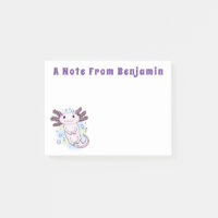Caricature axolotl rose adorable