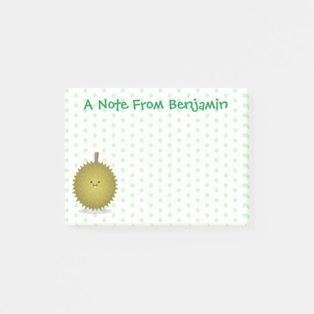 Post-it® Caricature de durian joyeux (Devant)