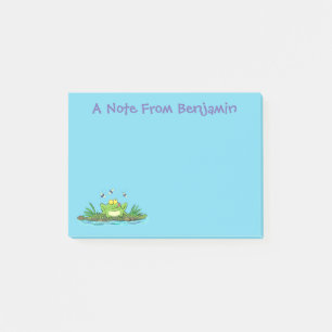 Post-it® Caricature de grenouille vert mignon