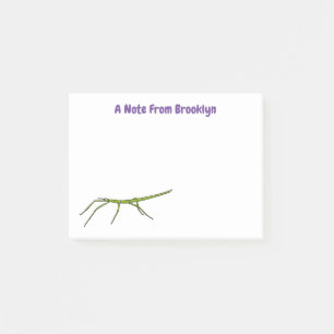 Post-it® Caricature de mignon rouge vert avec des visages h