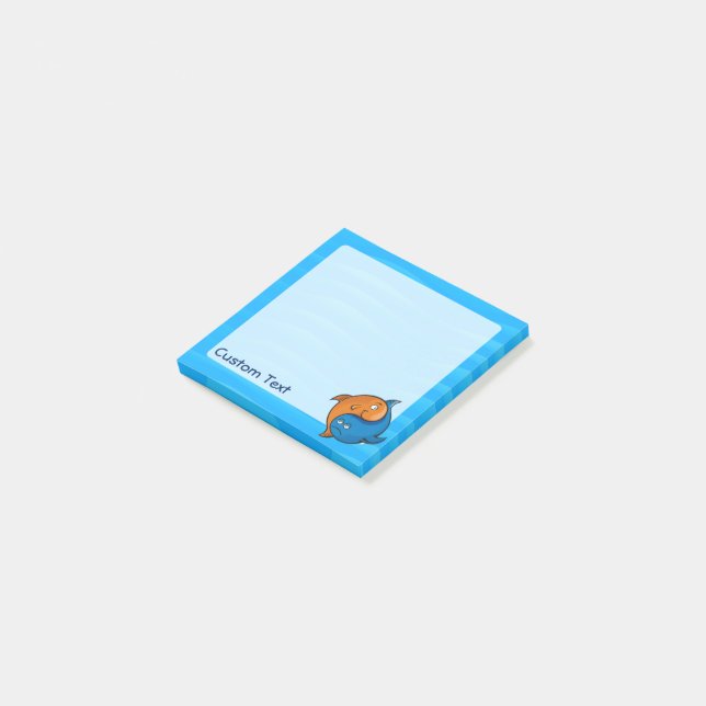 Post-it® Caricature de poisson Yin Yang (Incliné)