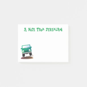 Post-it® Caricature de voiture 4 X4 hors route sur voiture
