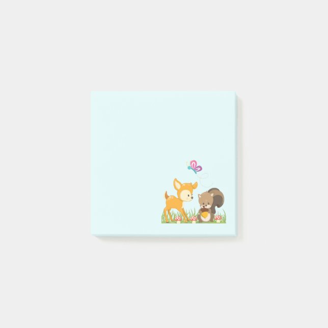 Post-it® Caricature en bois mignon (Devant)