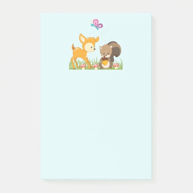 Post-it® Caricature en bois mignon (Devant)