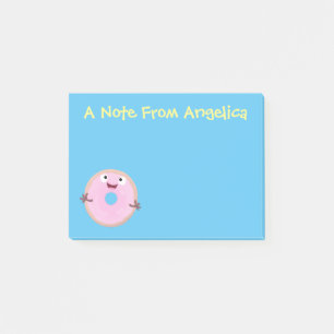 Post-it® Caricature joli beignet rose vitré
