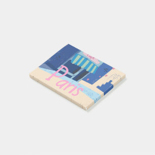 Post-it® Caricature vintage de Paris Street
