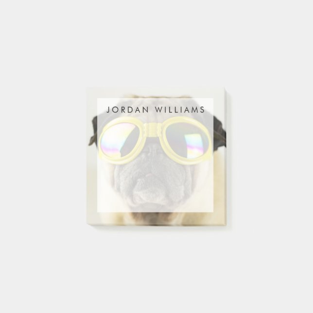 Post-it® Carlin avec lunettes (Devant)