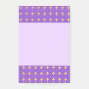 Post-it® Carnaval Mardi Gras Arlequin Gold Fleur de Lis