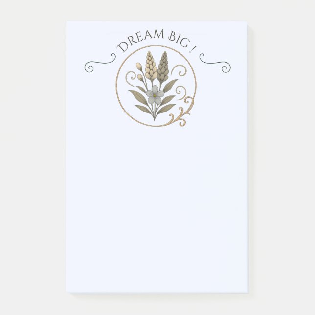 Post-it® Carnet de note, bloc-notes, Dream big. (Devant)