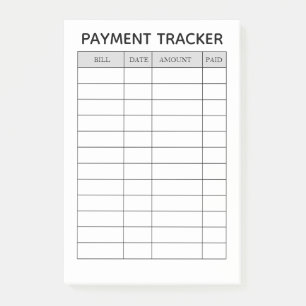 Post-it® Carnet de suivi des paiements personnalisé