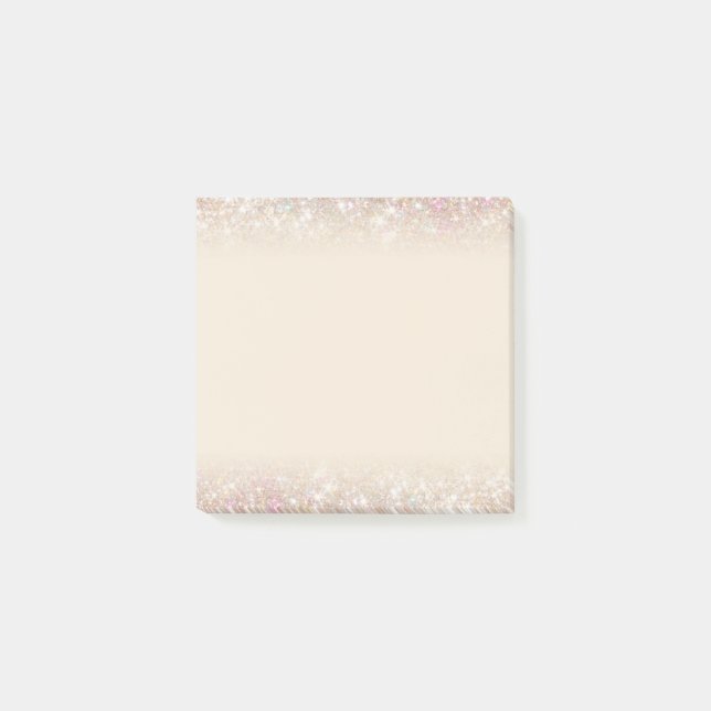 Post-it® Carré moderne Pastel Sparkling Gold Silver Ombre (Devant)