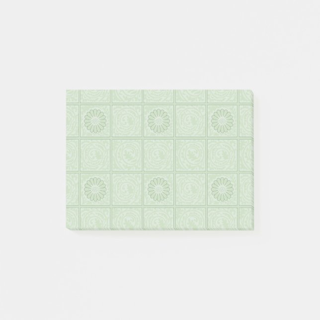Post-it® Carreau motif vert de William Morris Diaper (Devant)