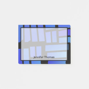 Post-it® Carreaux rectangulaires bleus personnalisés