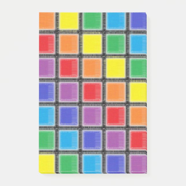 Post-it® Carrés arc-en-ciel (Devant)