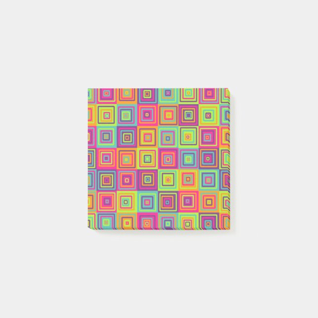 Post-it® Carrés géométriques colorés (Devant)