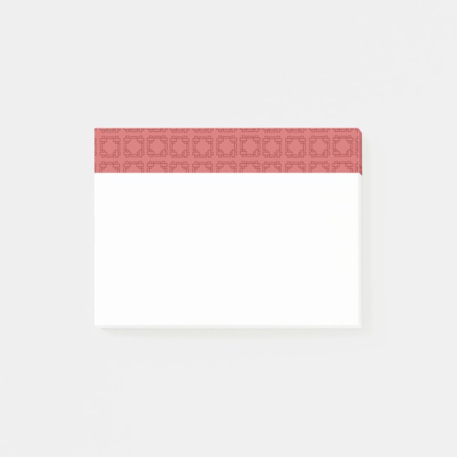 Post-it® Carrés rouges Art déco (Devant)