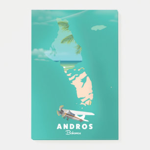 Post-it® Carte Andros Bahamas Vacances.