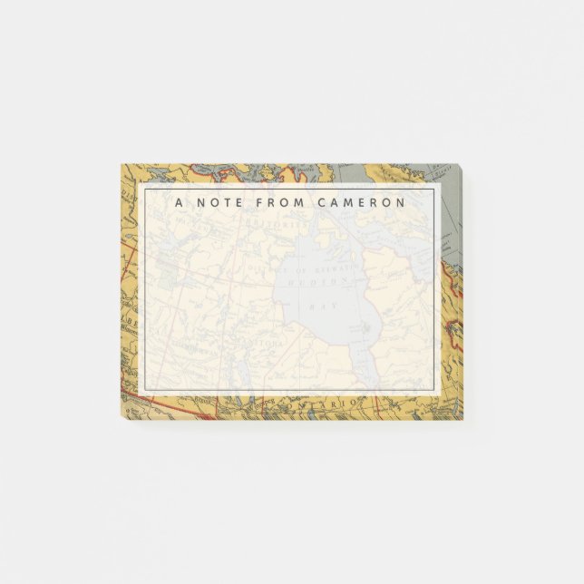 Post-it® Carte antique du Canada (Devant)
