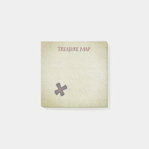 Post-it® Carte au trésor Butin de pirate X marque l'emplace