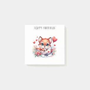 Post-it® Carte d'anniversaire Pilote Renard