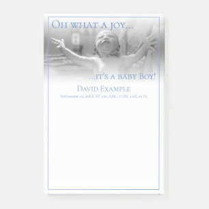 Post-it® Carte d'annonce de naissance avec bébé