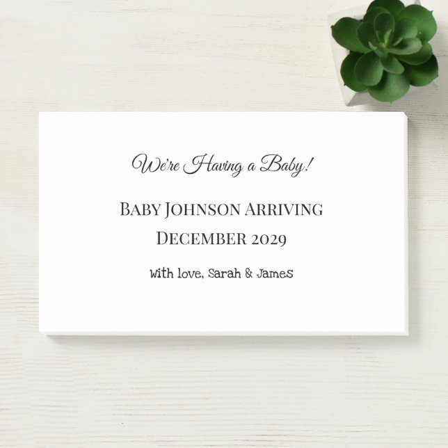 Post-it® Carte de déclaration personnalisée pour bébé (Bureau)