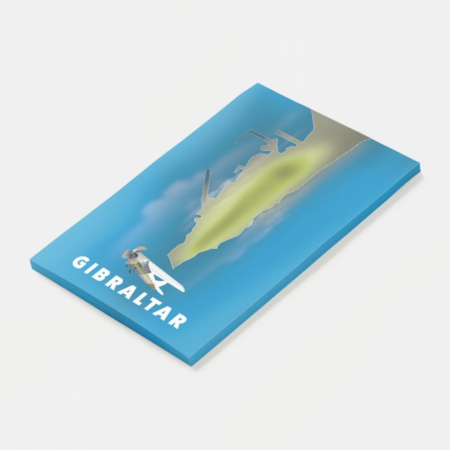 Post-it® Carte de Gibraltar (Incliné)