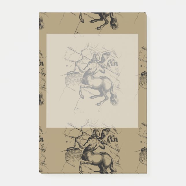 Post-it® Carte de la constellation Sagittarius par Hevelius (Devant)