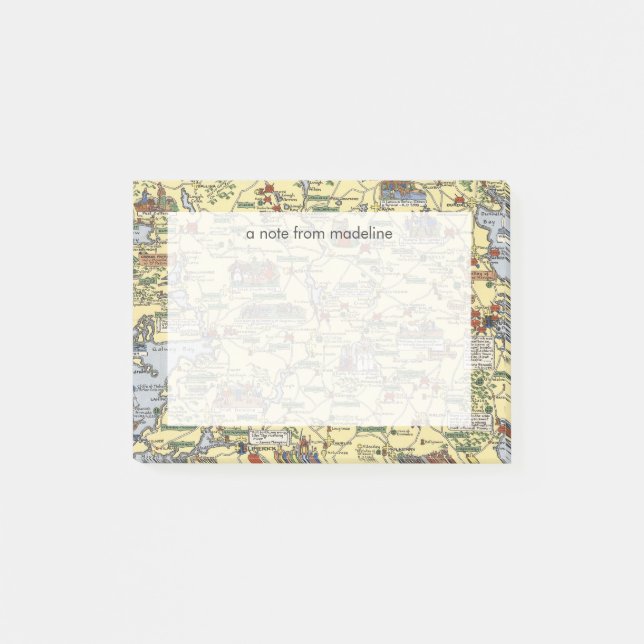 Post-it® Carte de l'Irlande historique (Devant)