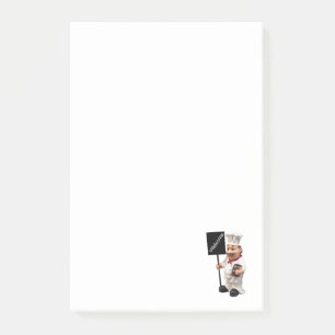 Post-it® Carte de menu de bienvenue - Chef cuisinier