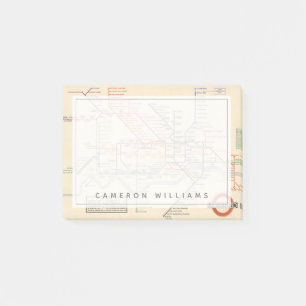 Post-it® Carte des chemins de fer au fond de Londres