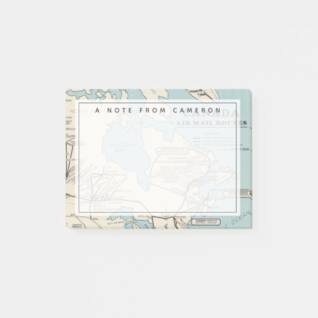 Post-it® Carte des routes du Canada - Canada Air Mail (Devant)