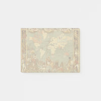 Carte du monde Antique 1886 Illustré