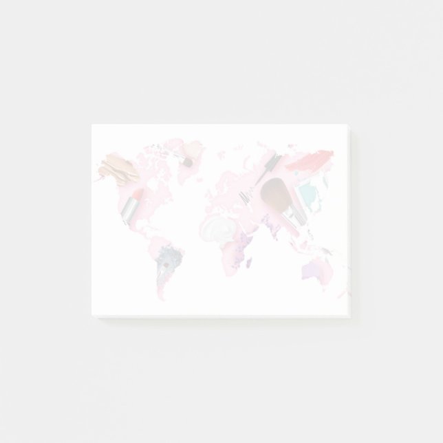 Post-it® Carte en pastel du monde de Comestics (Devant)