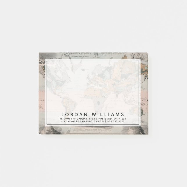 Post-it® Carte géologique du monde (Devant)