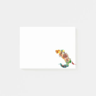 Post-it® Carte Italie vintage City Travel Love Aquarelle